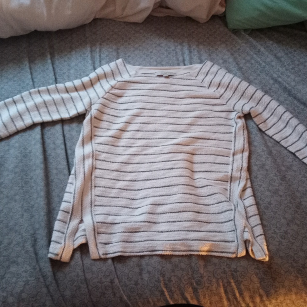 Stripped long sleeve loft sweater